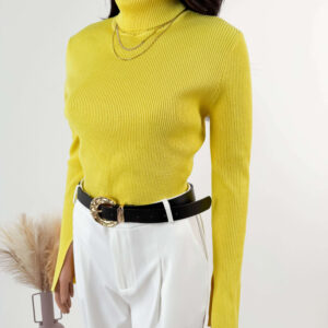 Sweter krótki golf cytrynka żółty – Missguided