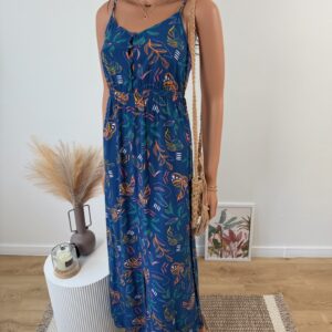 Sukienka maxi letnia boho tropikalny wzór wiskozowa – Esmara