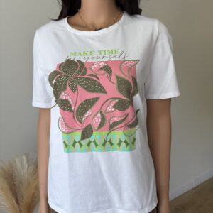 T-shirt biały z kwiatowym nadrukiem casual – Betty Barclay